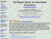 Tablet Screenshot of nopepperspray.org